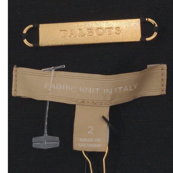 Talbots Blazer Jacket Womens 2 Black Brown Open Front Quiet Luxury Old Money - Picture 7 of 10